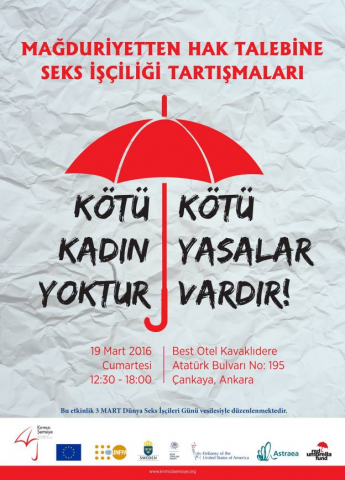 Mağduriyetten Hak Talebine Seks İşçiliği Tartışmaları konferansı afişi
