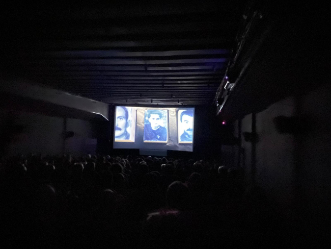 On Saturday, April 27, during the screening at the Beyoğlu Cinema. Photo: Belmin Söylemez